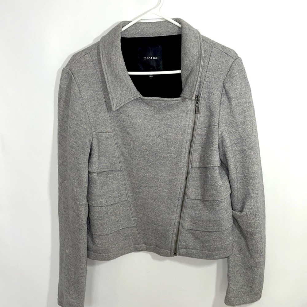 Mac & Jac Gray Moto Style Jacket
